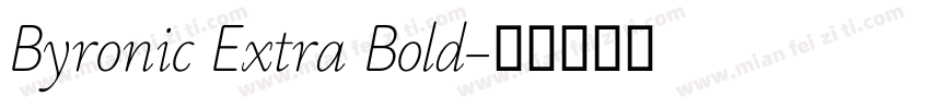 Byronic Extra Bold字体转换
